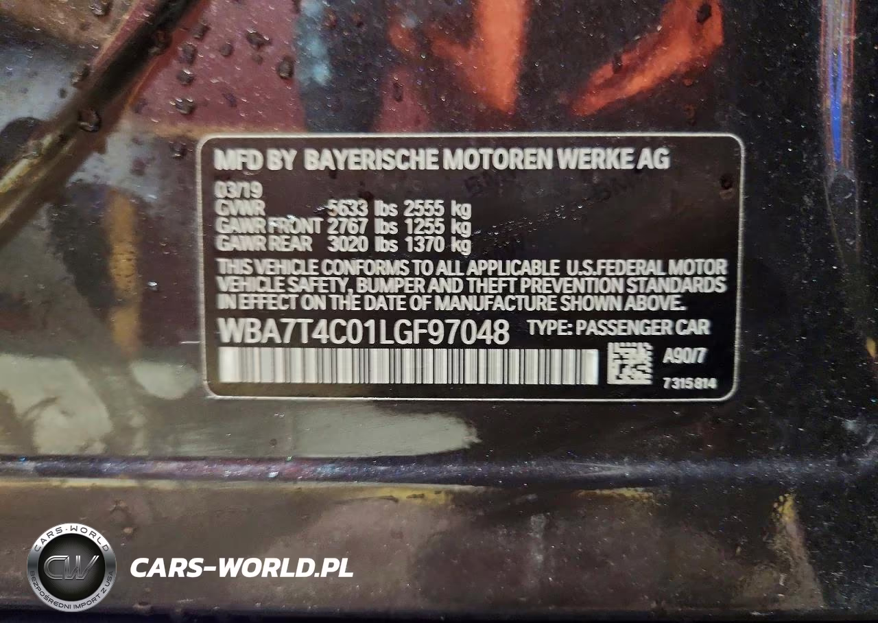 2020 BMW 740 Xi VIN:WBA7T4C01LGF97048 - 12