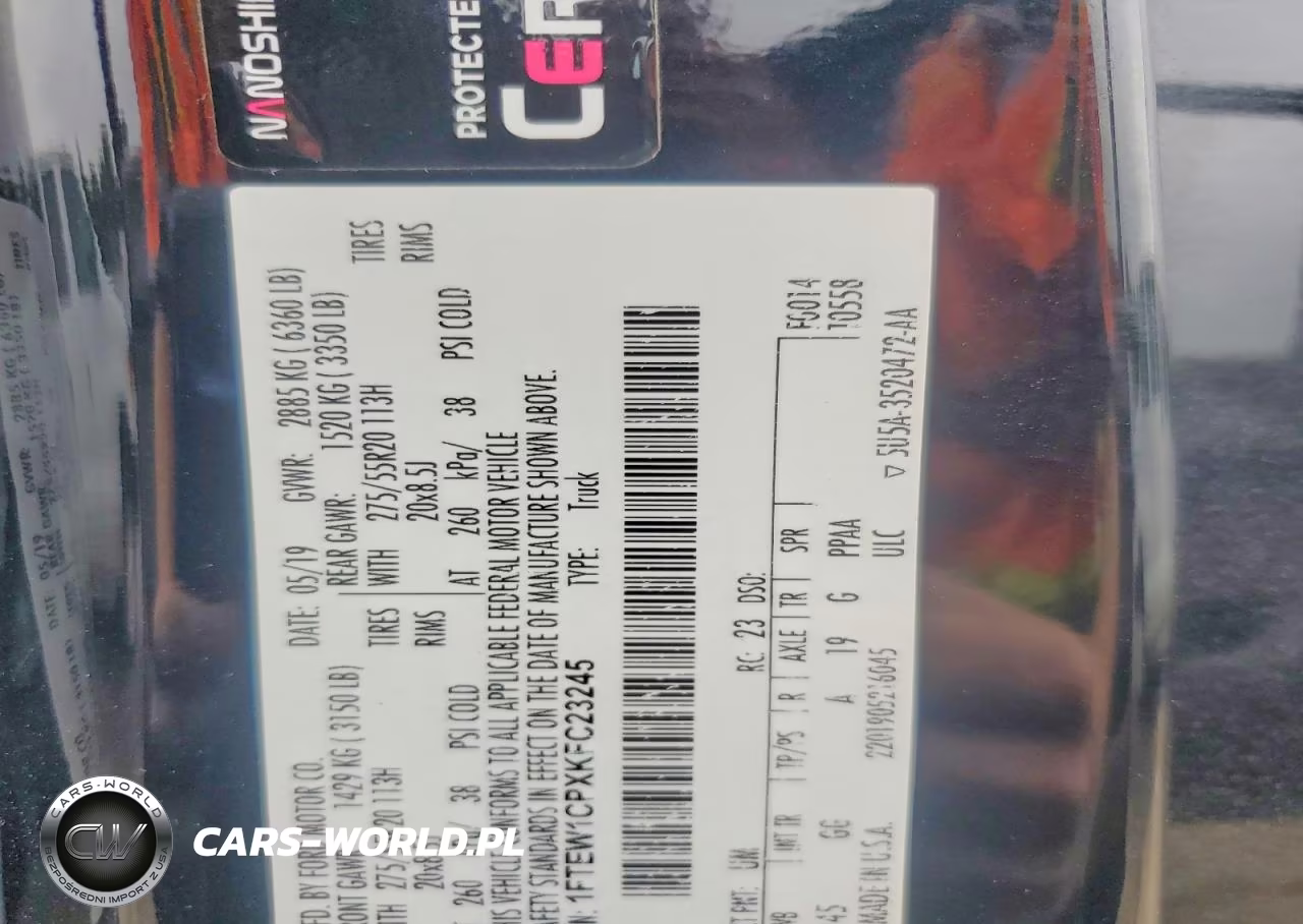 2019 Ford F150 Supercrew VIN:1FTEW1CPXKFC23245 - 12