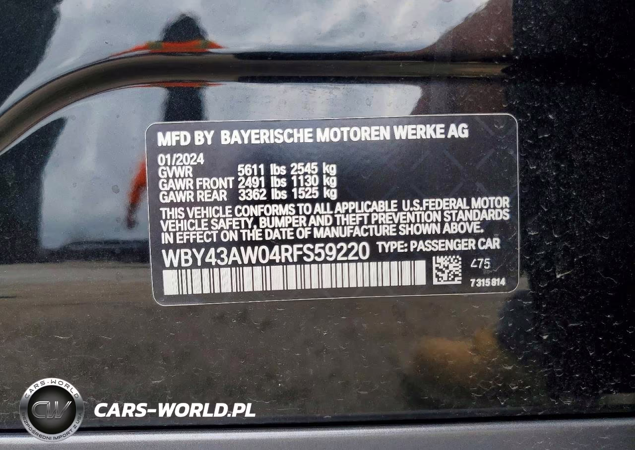 2024 BMW I4 Edrive 35 VIN:WBY43AW04RFS59220 - 12