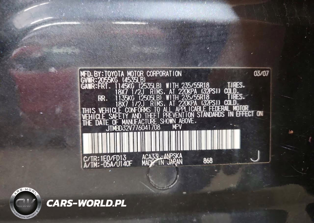 2007 Toyota Rav4 Sport VIN:JTMBD32V776041708 - 13