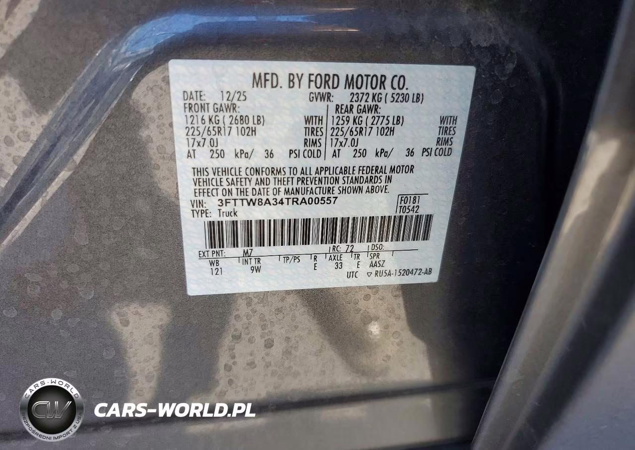 2026 Ford Maverick Xl VIN:3FTTW8A34TRA00557 - 12