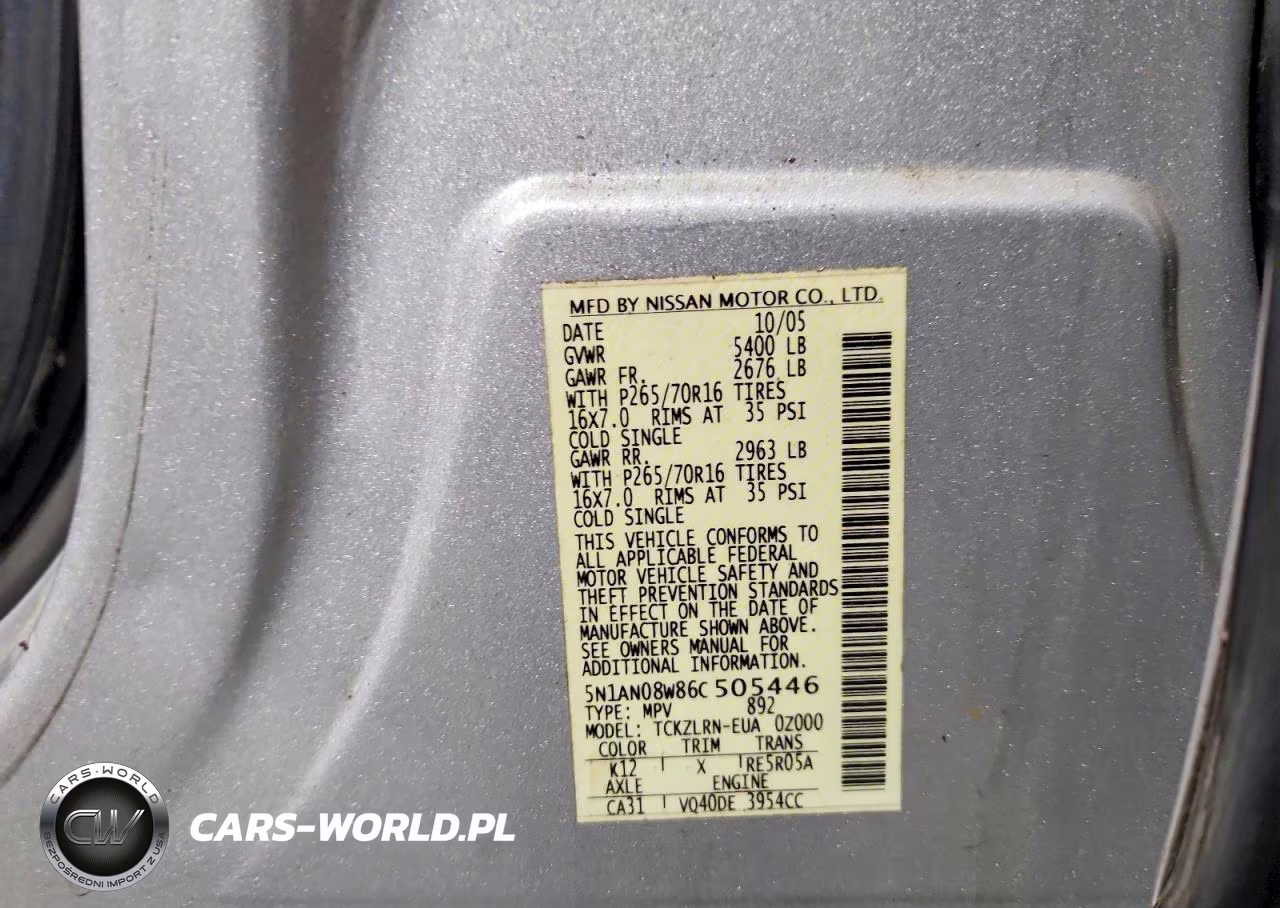 2006 Nissan Xterra X VIN:5N1AN08W86C505446 - 13
