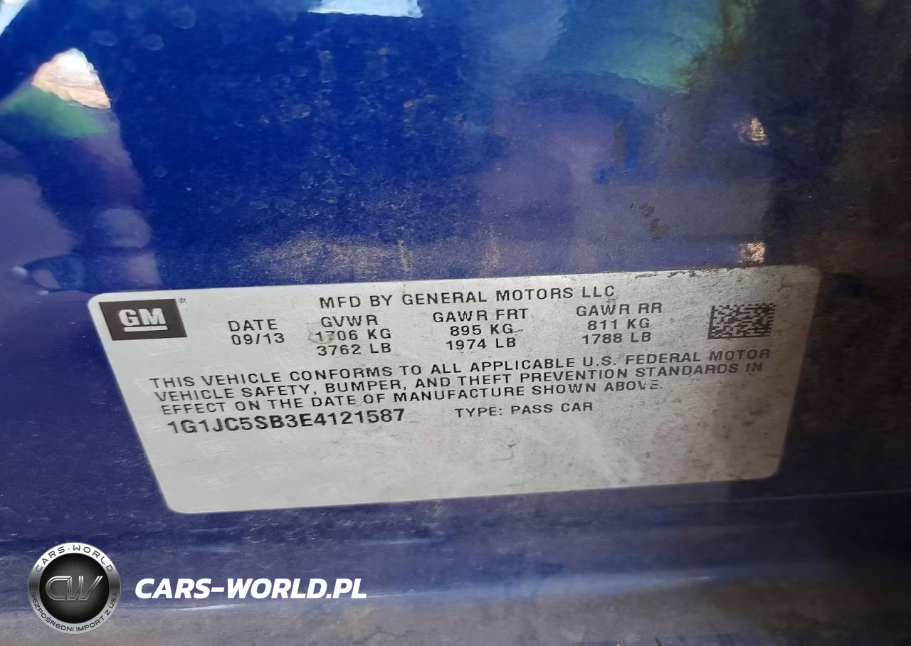 2014 Chevrolet Sonic Lt VIN:1G1JC5SB3E4121587 - 12