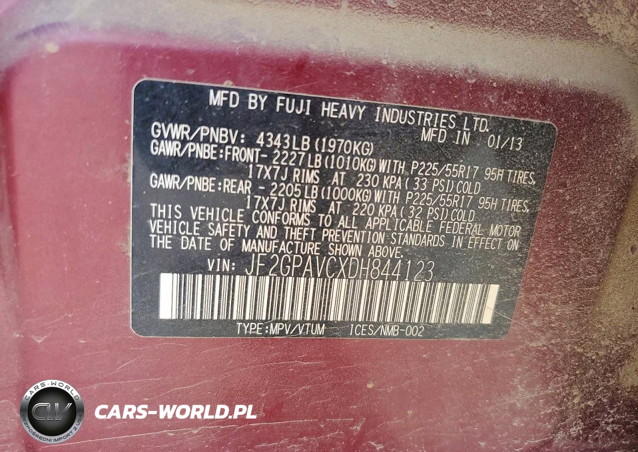 2013 Subaru Xv Crosstrek 2.0 Premium VIN:JF2GPAVCXDH844123 - 13