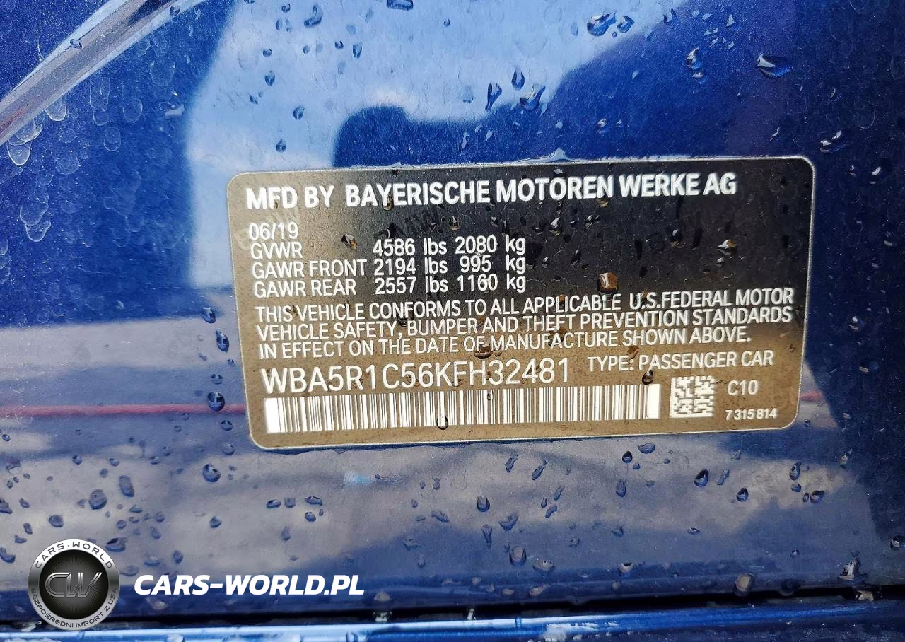 2019 BMW 330I VIN:WBA5R1C56KFH32481 - 13
