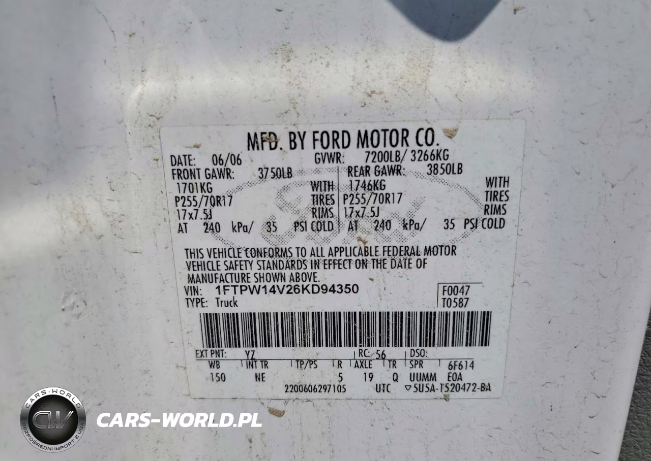 2006 Ford F150 Supercrew VIN:1FTPW14V26KD94350 - 12