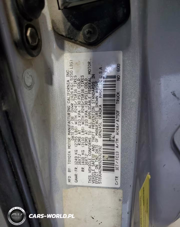 2009 Toyota Tacoma Access Cab VIN:5TEUU42N89Z632392 - 12