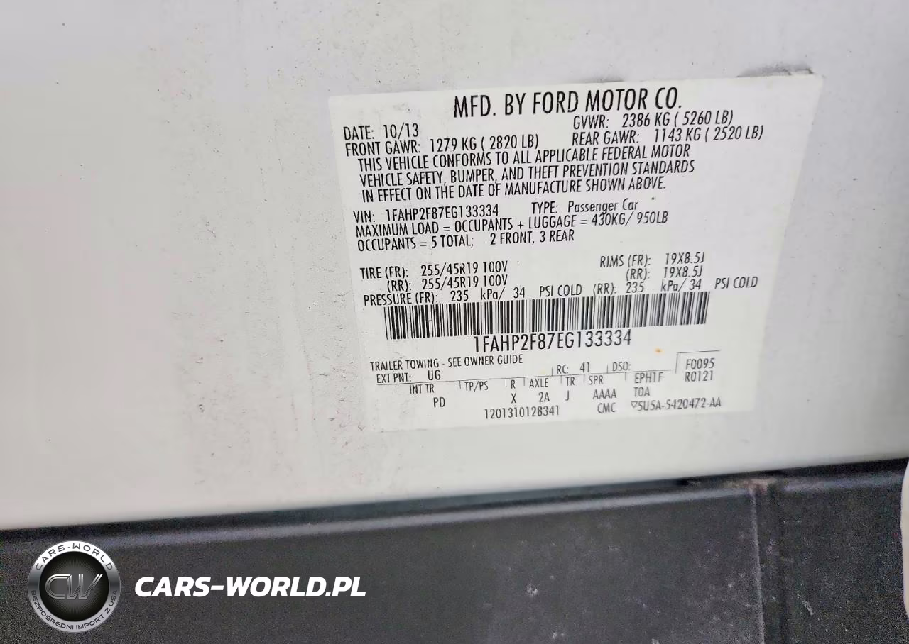 2014 Ford Taurus Limited VIN:1FAHP2F87EG133334 - 12