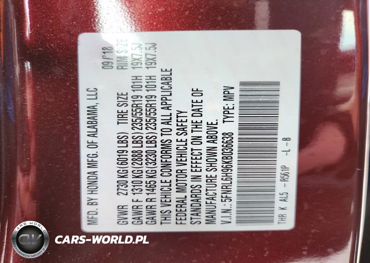 2019 Honda Odyssey Elite VIN:5FNRL6H96KB036638 - 14