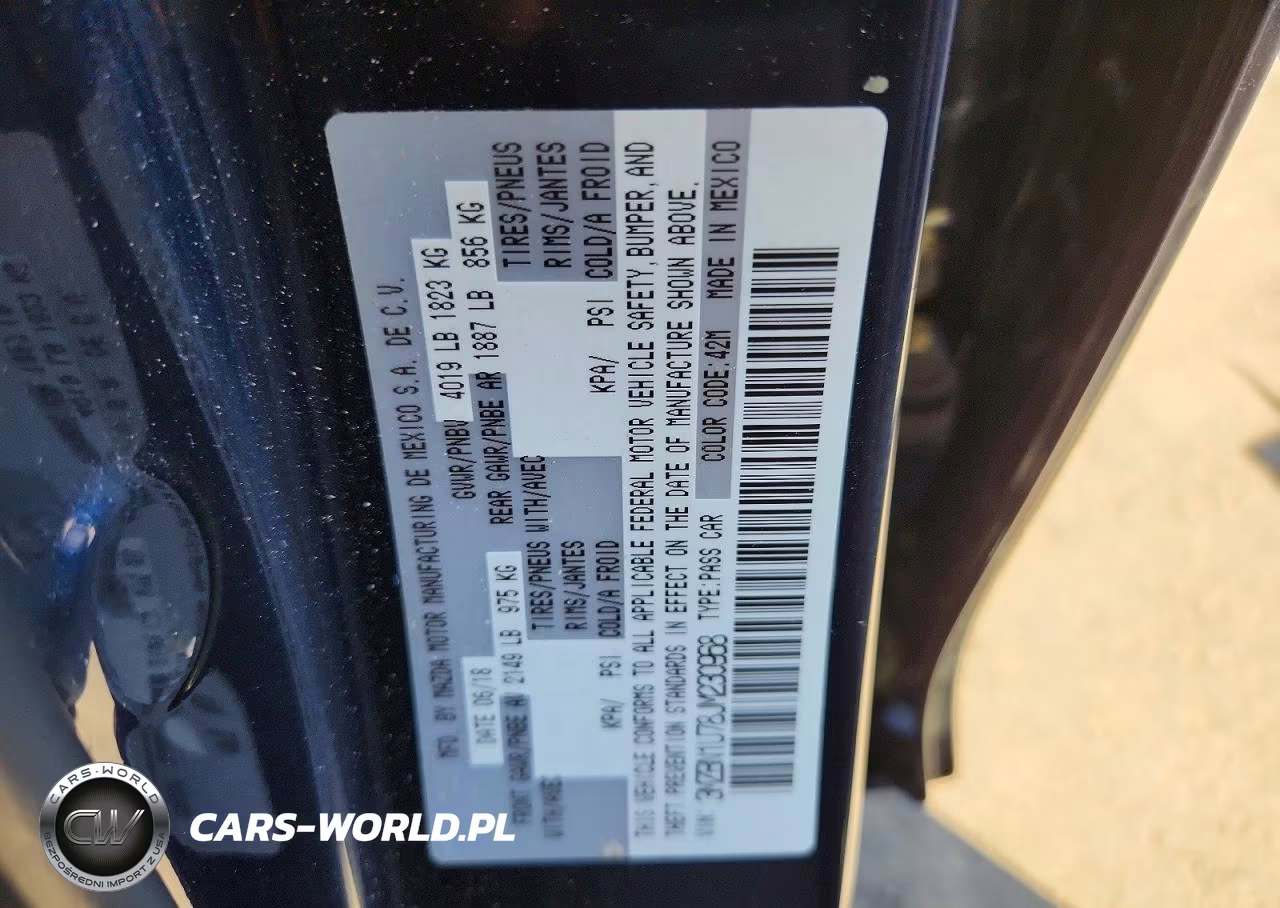 2018 Mazda 3 Sport VIN:3MZBN1U78JM230968 - 12