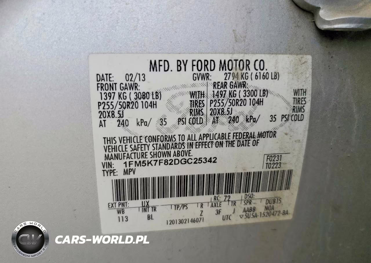 2013 Ford Explorer Limited VIN:1FM5K7F82DGC25342 - 13