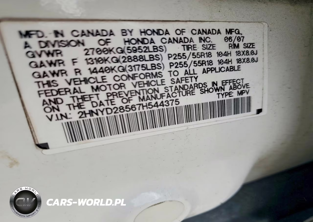 2007 Acura Mdx Sport VIN:2HNYD28567H544375 - 14