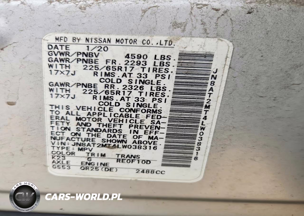 2020 Nissan Rogue S VIN:JN8AT2MT4LW038316 - 14