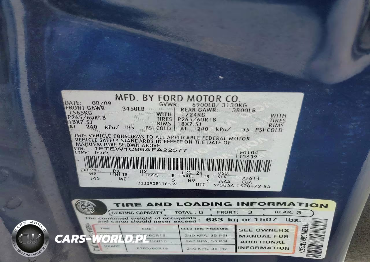 2010 Ford F150 Supercrew VIN:1FTEW1C86AFA22577 - 12