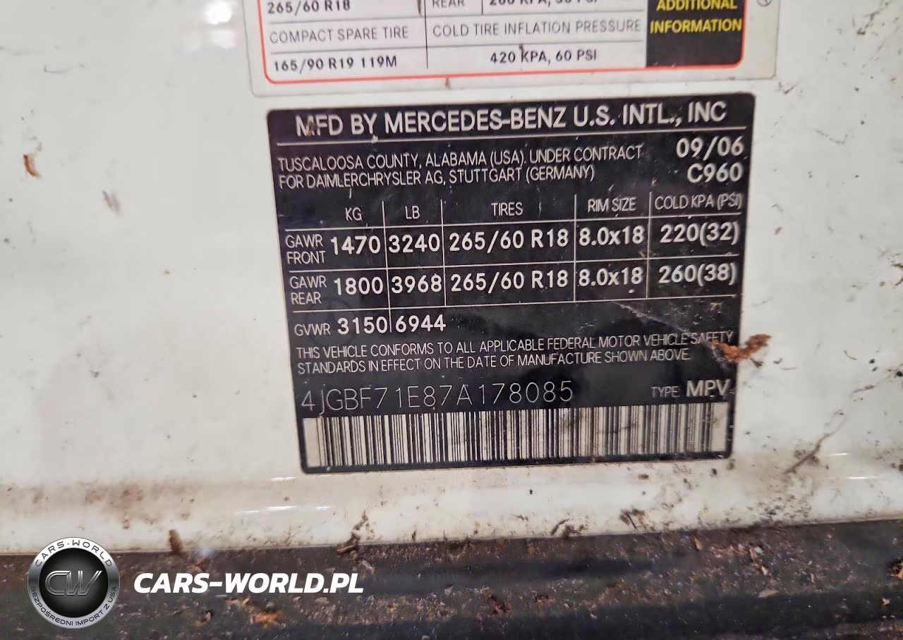 2007 Mercedes-Benz Gl 450 4Matic VIN:4JGBF71E87A178085 - 13