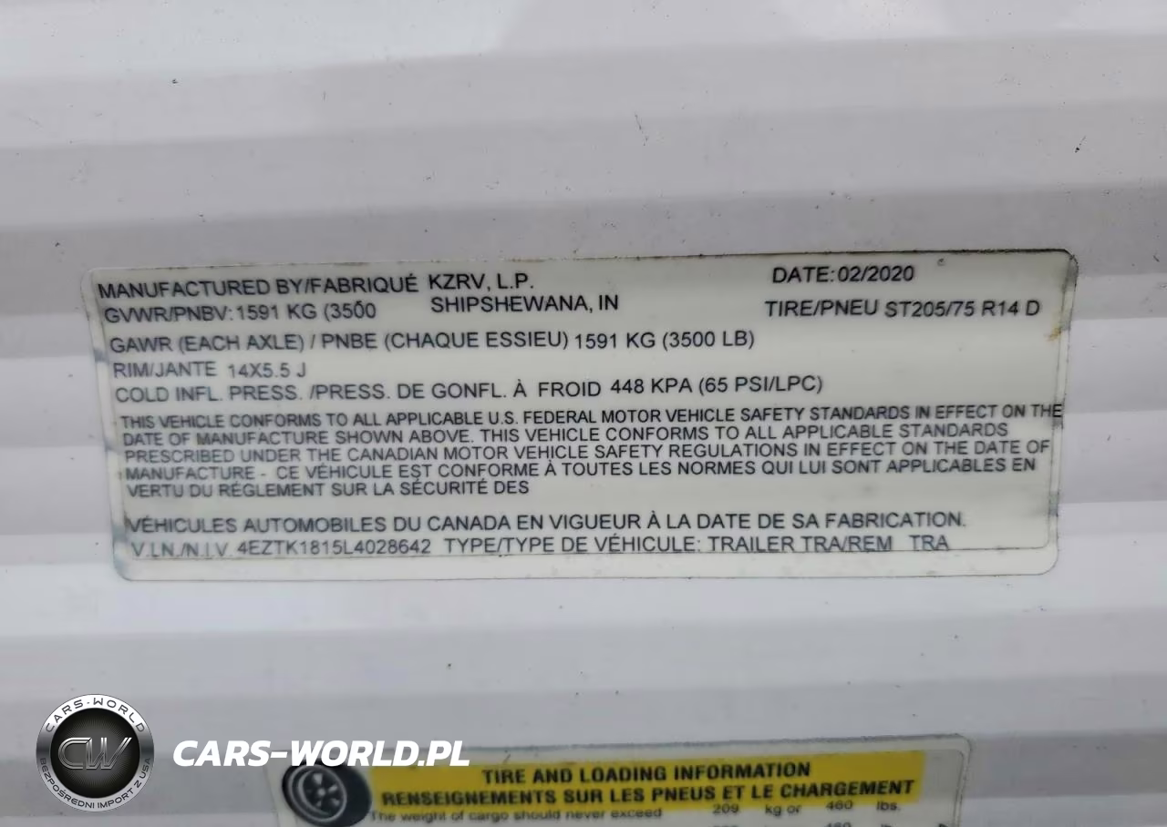 2020 Kz-Rv Sportsmen Camper VIN:4EZTK1815L4028642 - 8