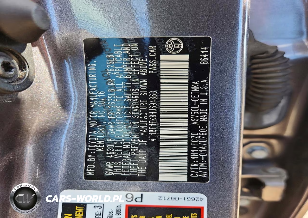2017 Toyota Camry Le VIN:4T1BF1FK8HU694863 - 12
