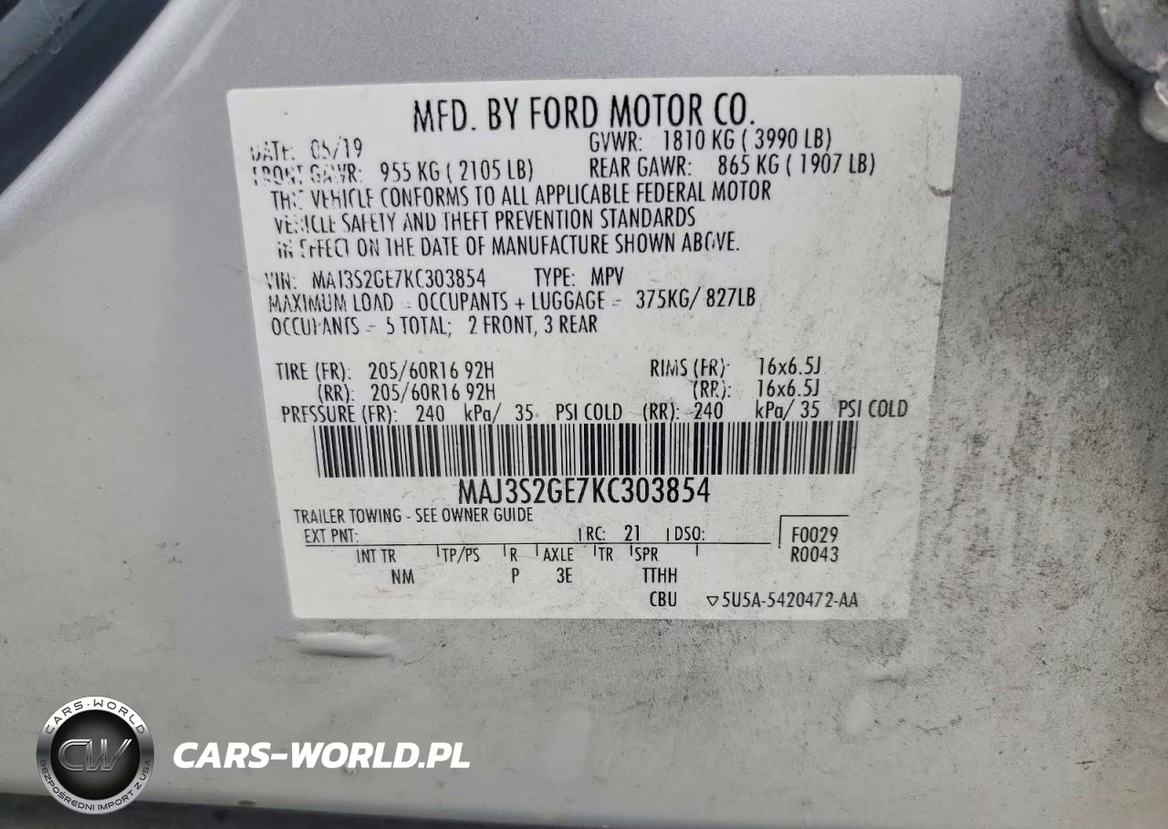 2019 Ford Ecosport Se VIN:MAJ3S2GE7KC303854 - 12