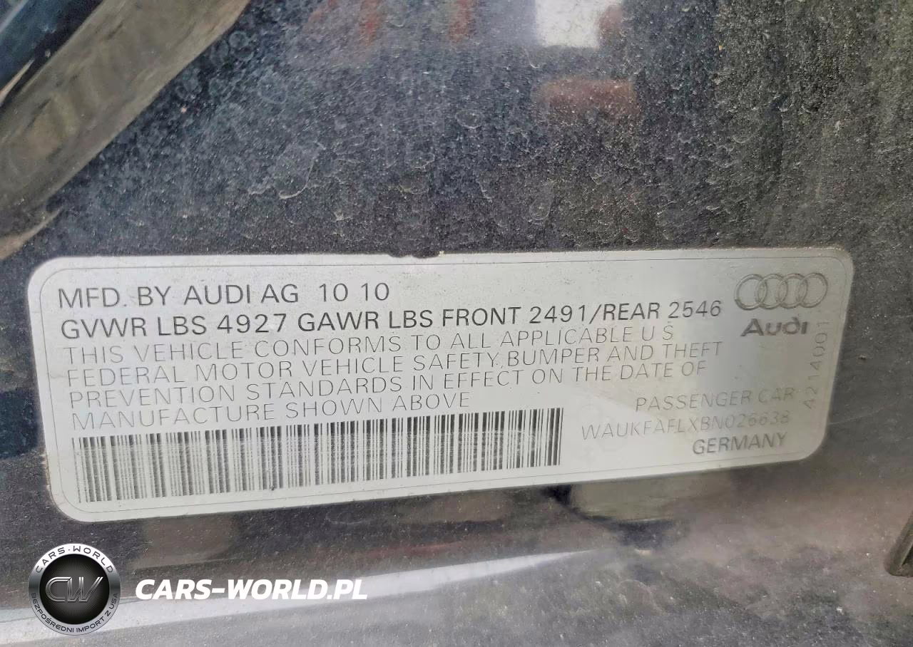 2011 Audi A4 Prestige VIN:WAUKFAFLXBN026638 - 12