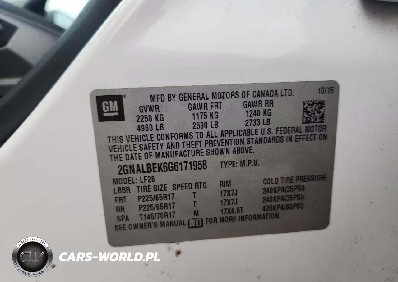 2016 Chevrolet Equinox Ls VIN:2GNALBEK6G6171958 - 13