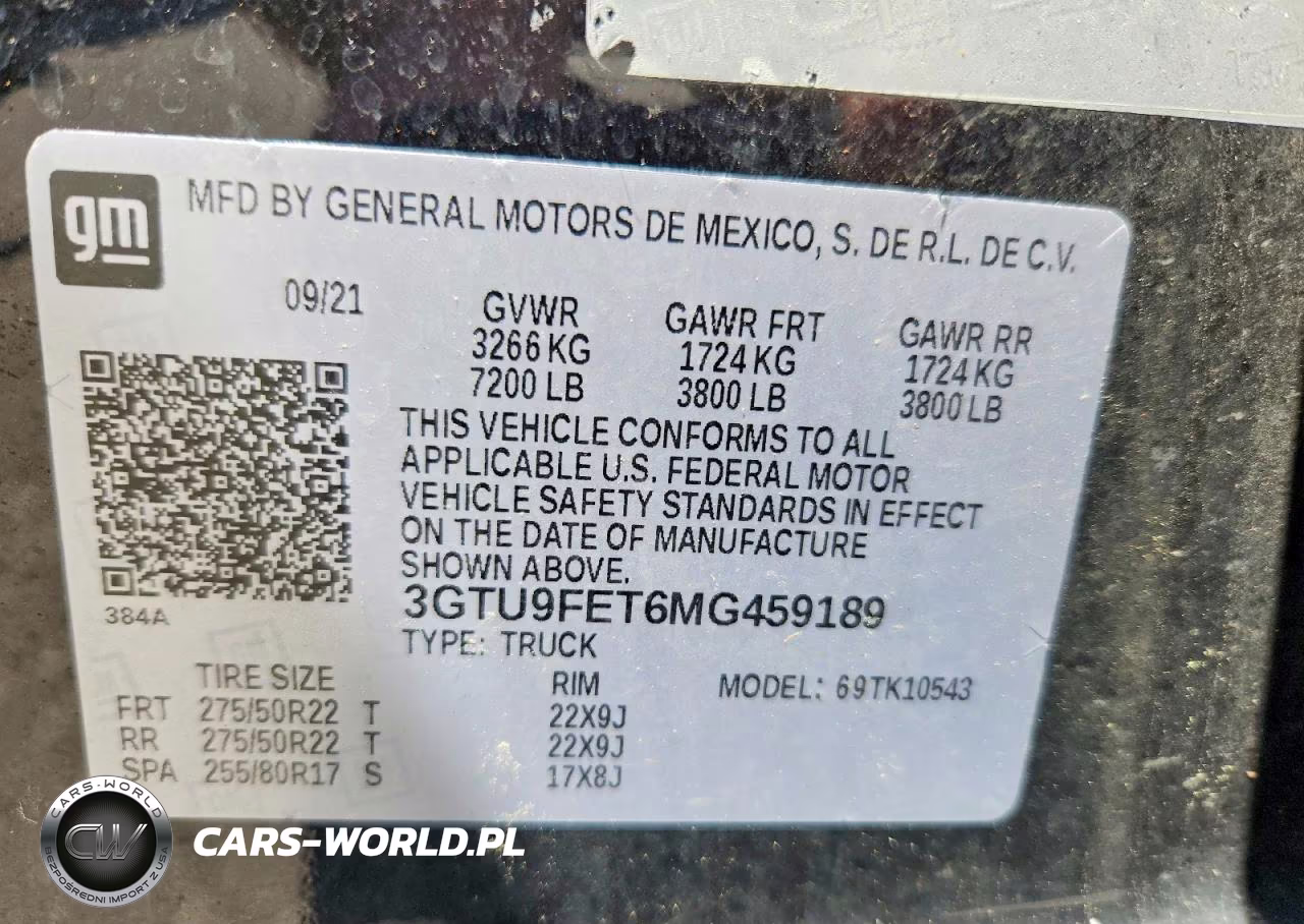 2021 GMC Sierra K1500 Denali VIN:3GTU9FET6MG459189 - 12