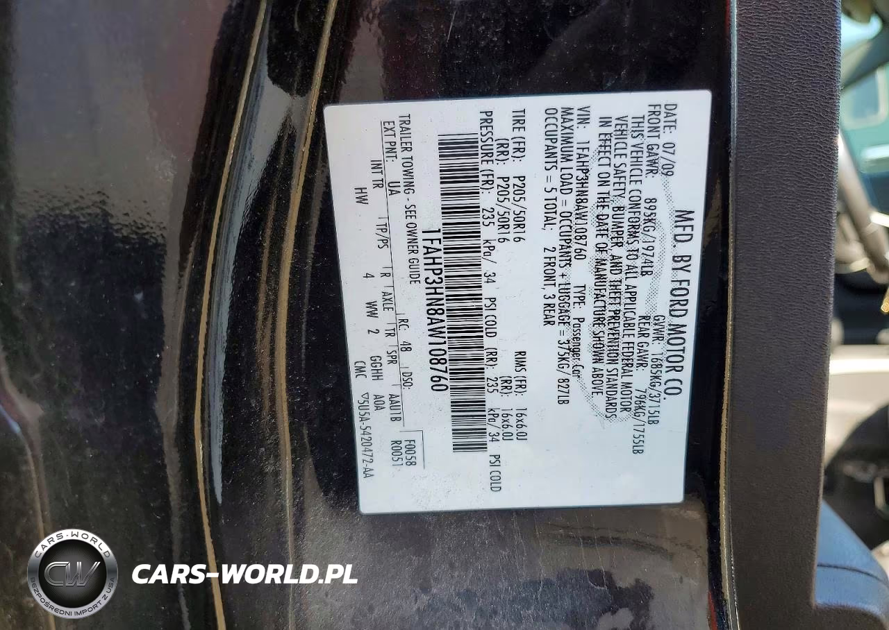 2010 Ford Focus Sel VIN:1FAHP3HN8AW108760 - 12