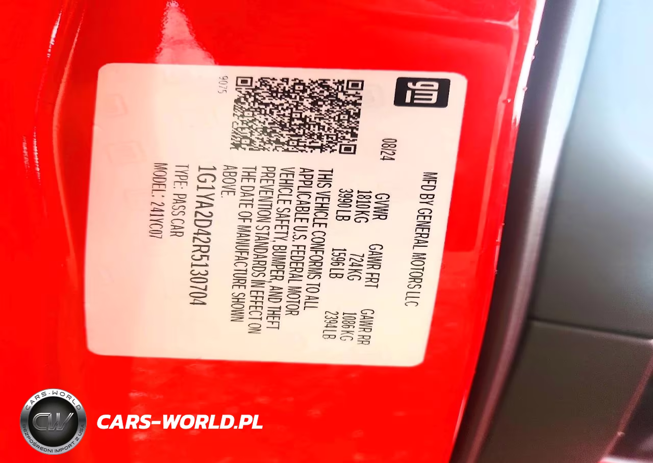 2024 Chevrolet Corvette Stingray 1Lt VIN:1G1YA2D42R5130704 - 13