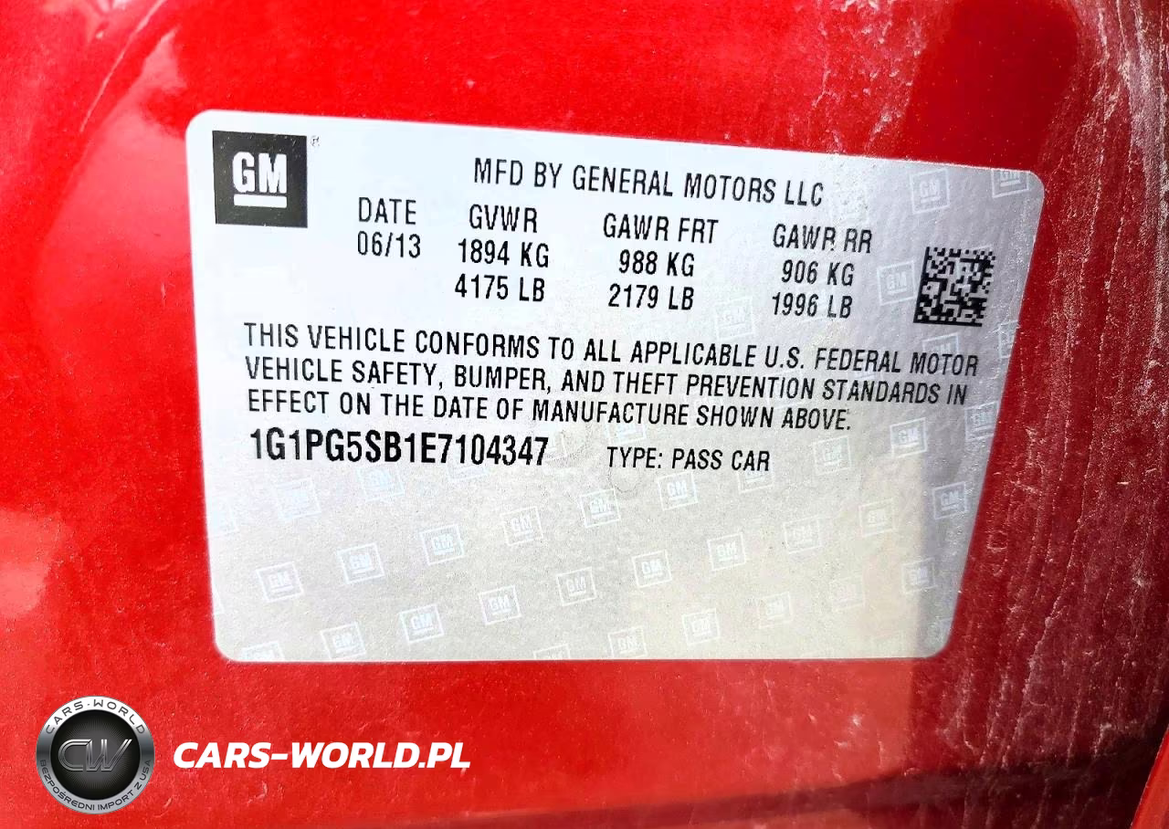 2014 Chevrolet Cruze Ltz VIN:1G1PG5SB1E7104347 - 12