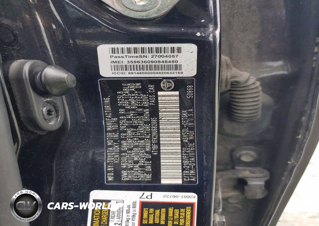 2017 Toyota Camry Se VIN:4T1BF1FK2HU682885 - 13
