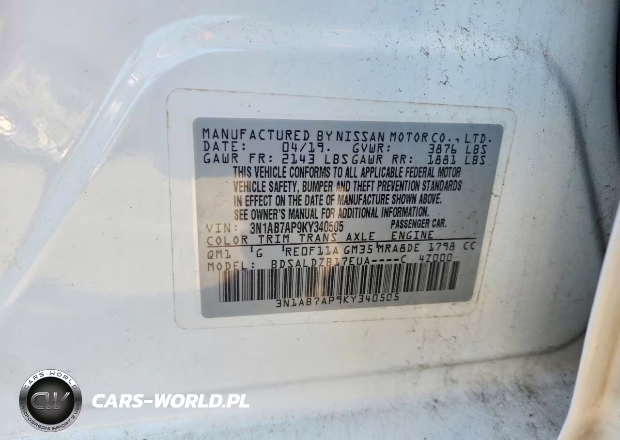 2019 Nissan Sentra Sv VIN:3N1AB7AP9KY340505 - 12