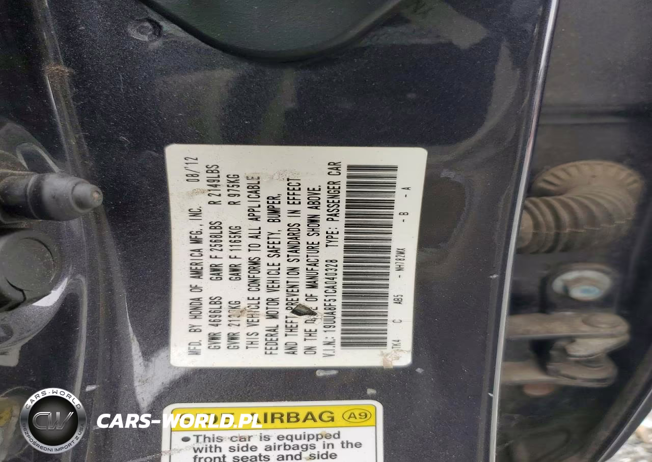 2012 Acura Tl VIN:19UUA8F51CA040328 - 12
