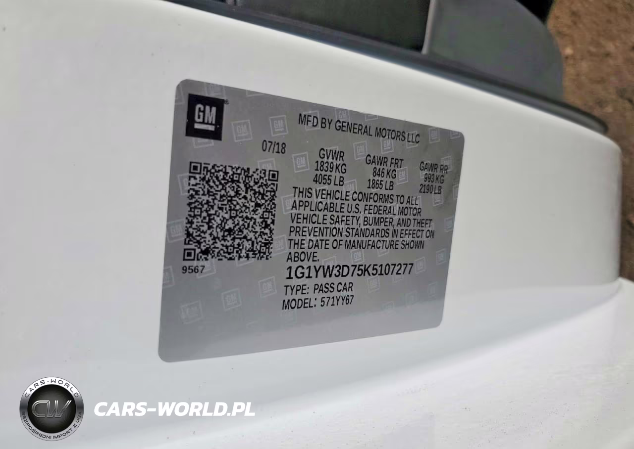 2019 Chevrolet Corvette Grand Sport 1Lt VIN:1G1YW3D75K5107277 - 12