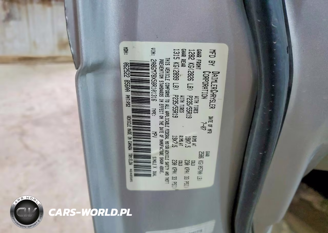 2008 Chrysler Pacifica Limited VIN:2A8GM78X58R101316 - 13