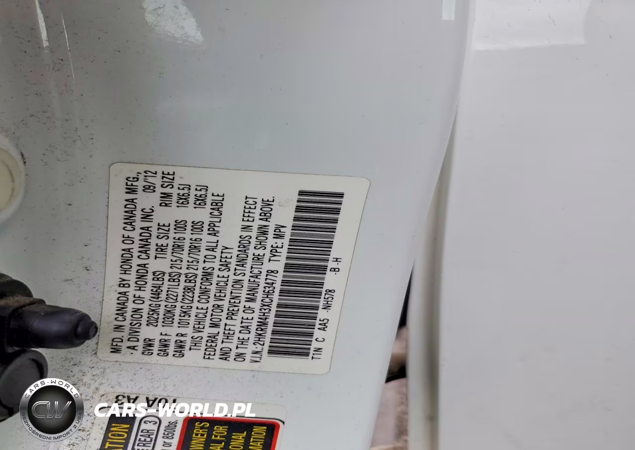 2012 Honda Cr-V Lx VIN:2HKRM4H3XCH634778 - 12