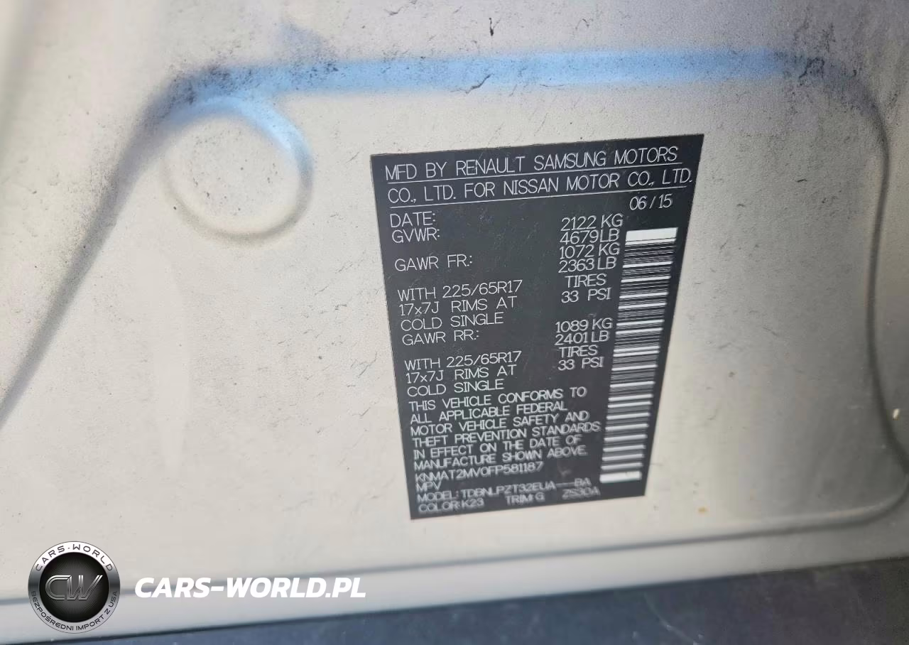 2015 Nissan Rogue S VIN:KNMAT2MV0FP581187 - 13