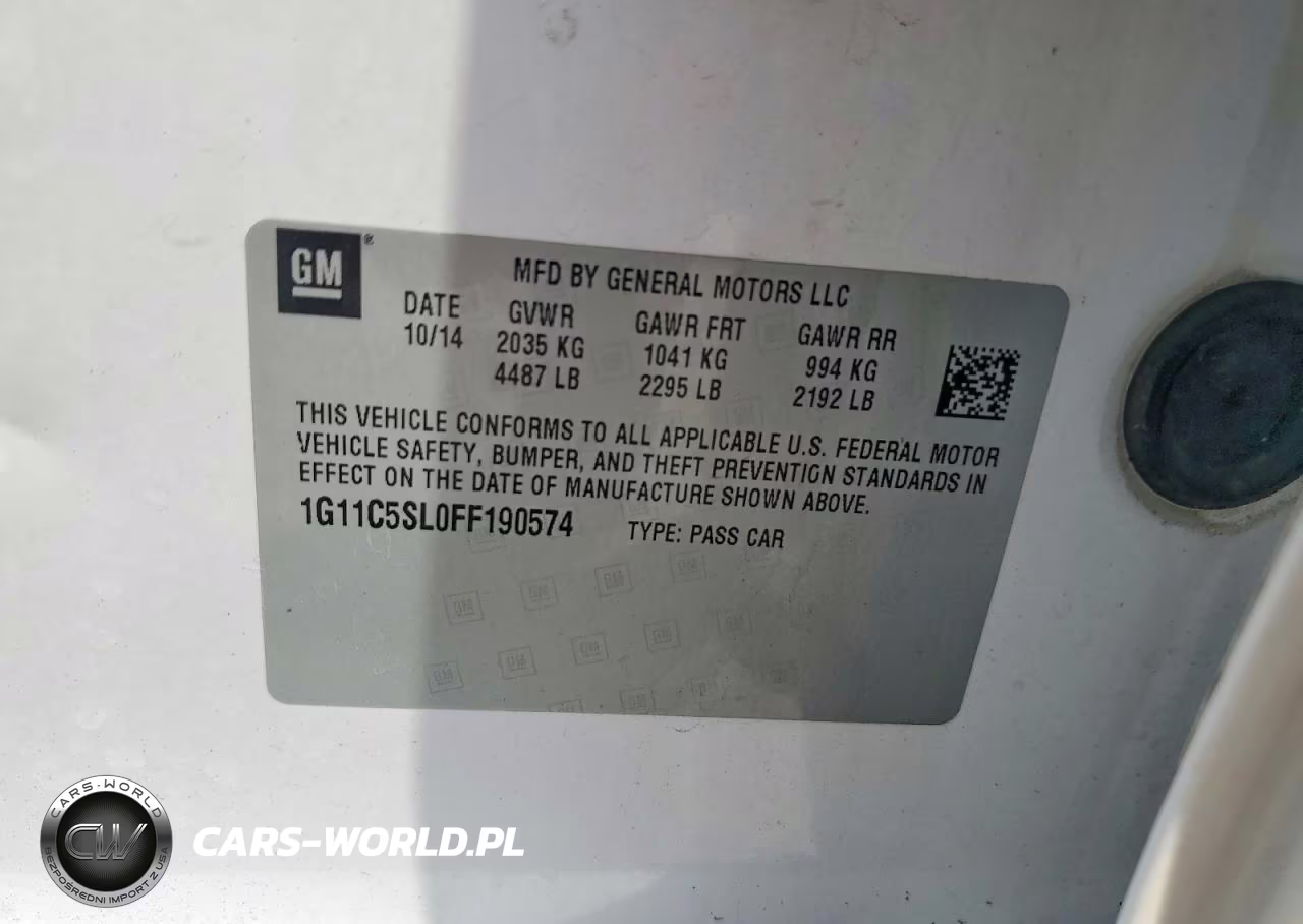 2015 Chevrolet Malibu 1Lt VIN:1G11C5SL0FF190574 - 13