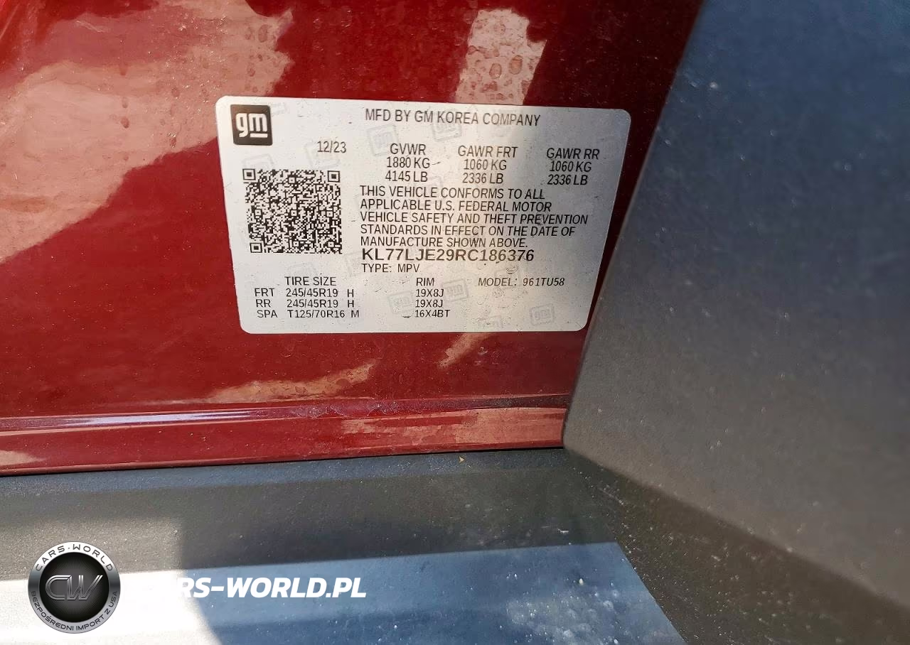 2024 Chevrolet Trax 2Rs VIN:KL77LJE29RC186376 - 13