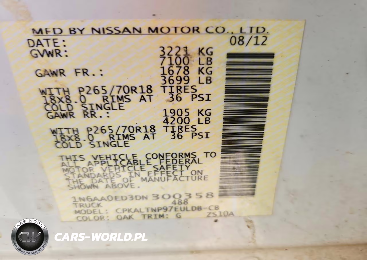 2013 Nissan Titan Sv VIN:1N6AA0ED3DN300358 - 13