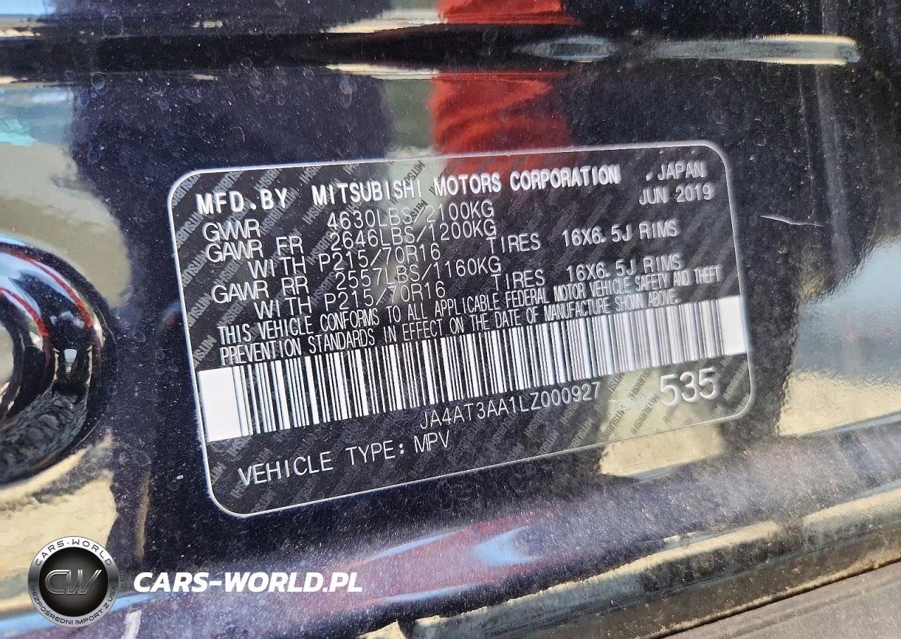 2020 Mitsubishi Eclipse Cross Es VIN:JA4AT3AA1LZ000927 - 14