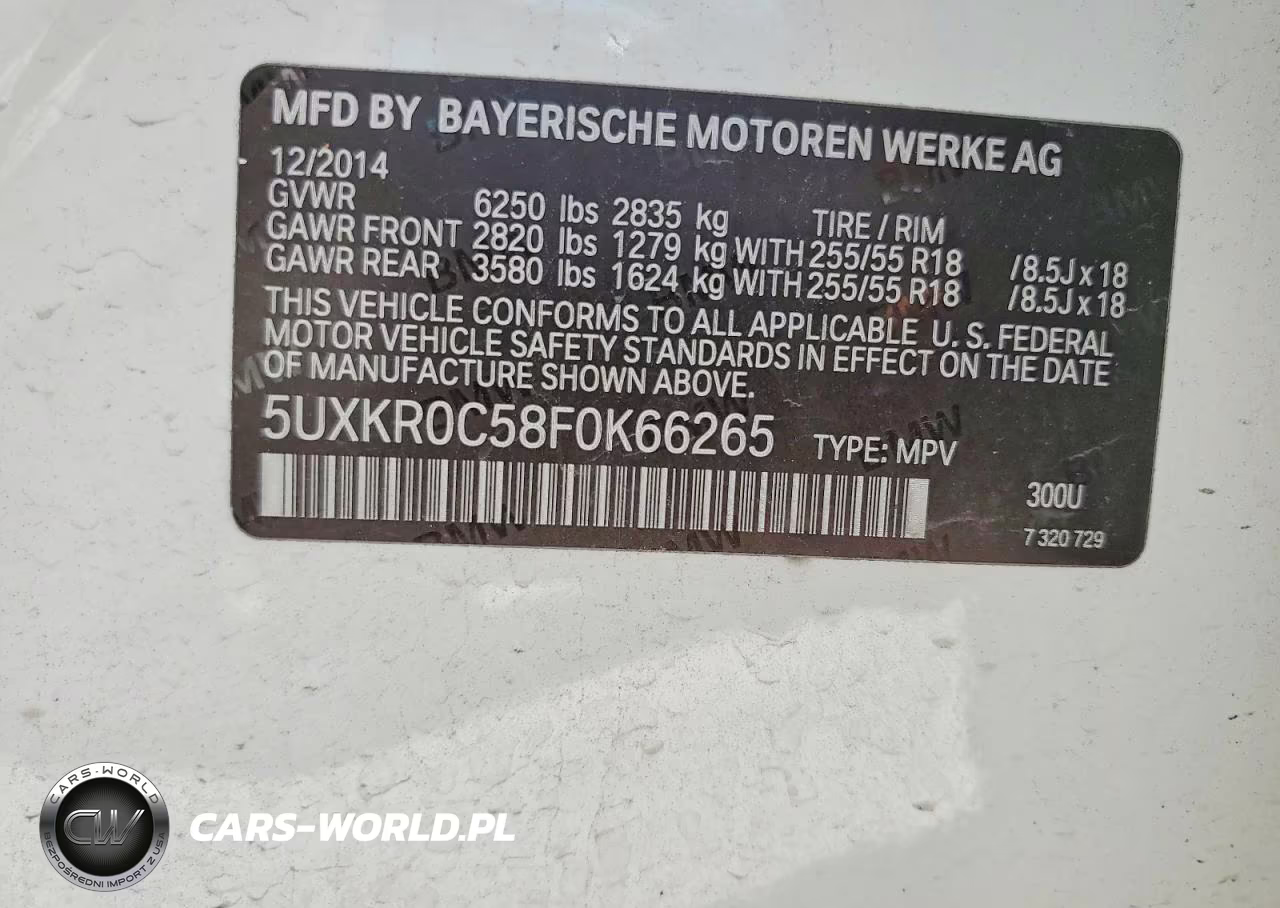 2015 BMW X5 xDrive35I VIN:5UXKR0C58F0K66265 - 13