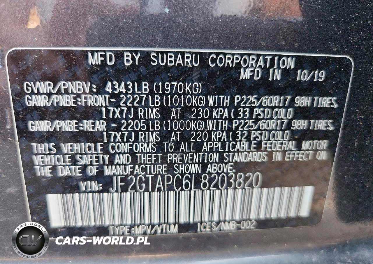 2020 Subaru Crosstrek Premium VIN:JF2GTAPC6L8203820 - 13