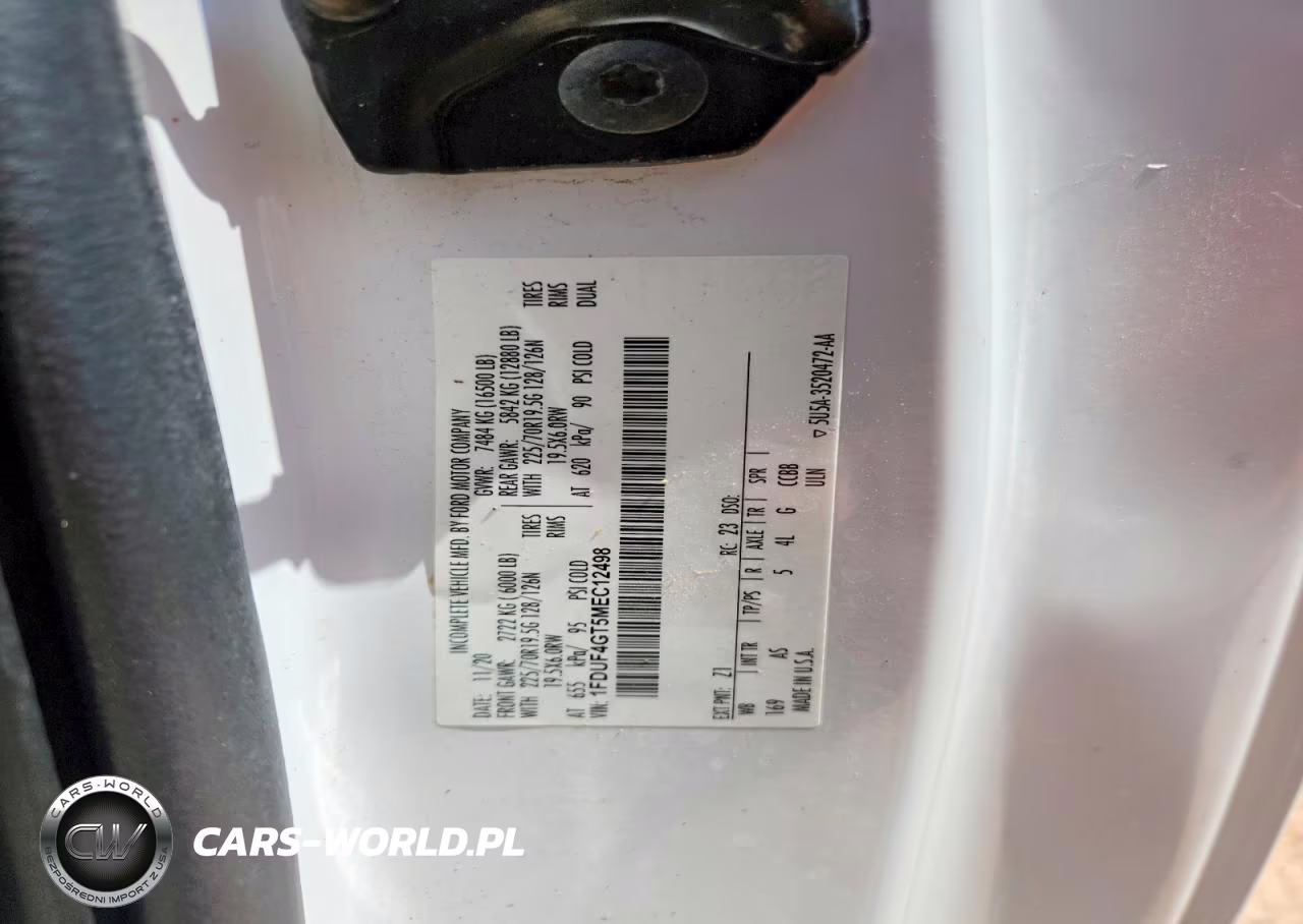2021 Ford F450 Super Duty VIN:1FDUF4GT5MEC12498 - 12