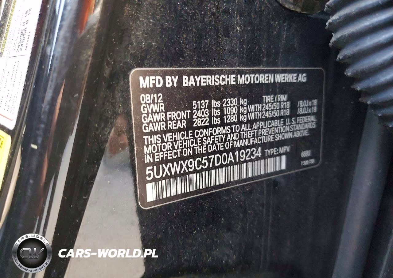 2013 BMW X3 xDrive28I VIN:5UXWX9C57D0A19234 - 13
