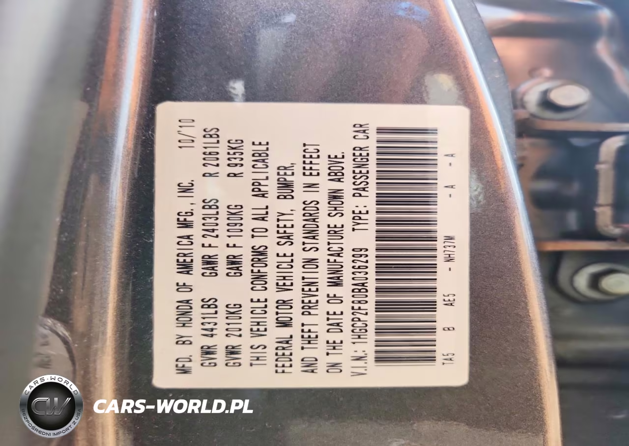 2011 Honda Accord Exl VIN:1HGCP2F80BA036299 - 13