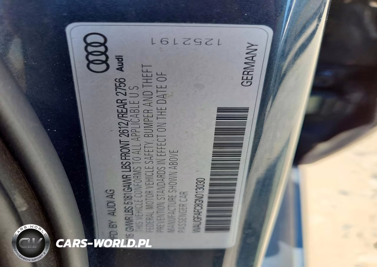 2016 Audi A6 Premium Plus VIN:WAUGFAFC8GN013030 - 12