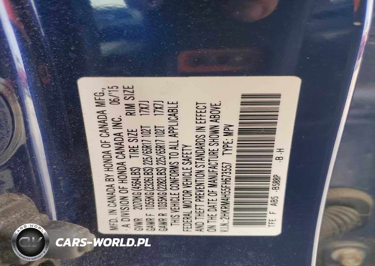 2015 Honda Cr-V Ex VIN:2HKRM4H55FH673557 - 13