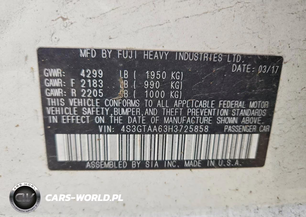 2017 Subaru Impreza VIN:4S3GTAA63H3725858 - 12