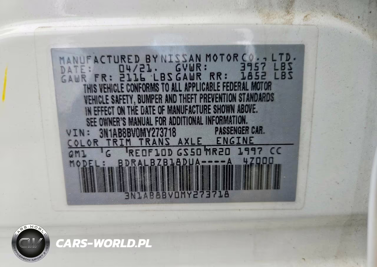 2021 Nissan Sentra S VIN:3N1AB8BV0MY273718 - 12
