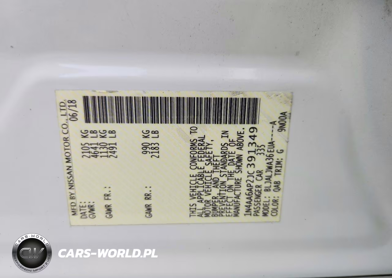 2018 Nissan Maxima 3.5 Sv VIN:1N4AA6AP2JC391349 - 12