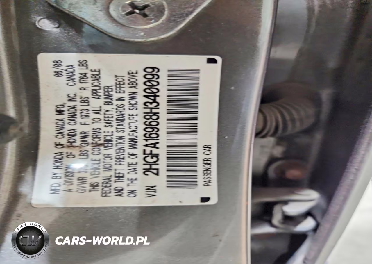 2008 Honda Civic Exl VIN:2HGFA16968H340099 - 12
